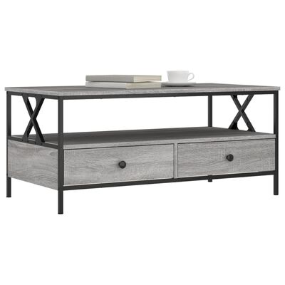 vidaXL Tavolino da Salotto Grigio Sonoma 100x51x45cm Legno Multistrato