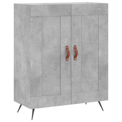 vidaXL Credenza Grigio Cemento 69,5x34x90 cm in Legno Multistrato