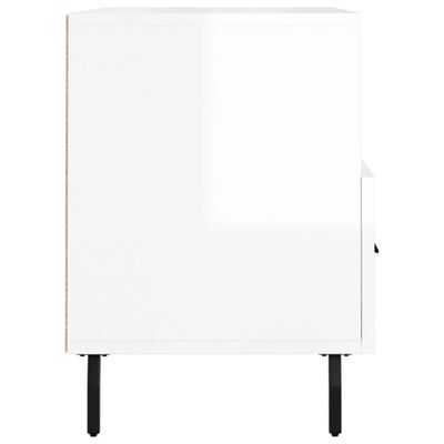 vidaXL Mobile Porta TV Bianco Lucido 80x36x50 cm in Legno Multistrato