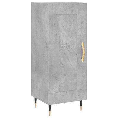 vidaXL Credenza Grigio Cemento 34,5x34x180 cm in Legno Multistrato