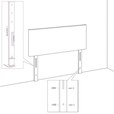 vidaXL Testiere 2 pz Grigio Chiaro 100x5x78/88 cm in Tessuto