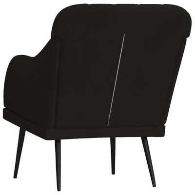 vidaXL Poltrona Nera 63x76x80 cm Velluto