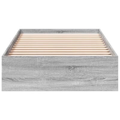 vidaXL Giroletto Cassetti Grigio Sonoma 100x200 cm Legno Multistrato