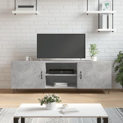 vidaXL Mobile Porta TV Grigio Cemento 150x30x50cm in Legno Multistrato