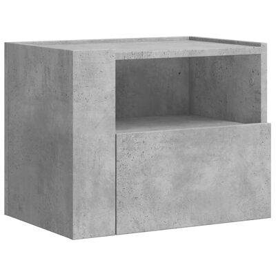 vidaXL Comodini a Muro 2 pz Grigio Cemento 45x30x35 cm