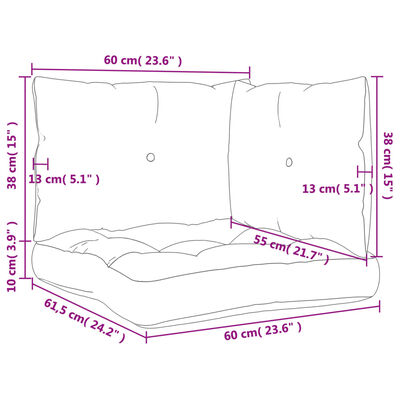 vidaXL Cuscini per Pallet 3 pz Strisce Blu e Bianche Tessuto Oxford