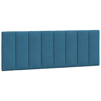 vidaXL Giroletto con Testiera Blu 140x190 cm in Velluto