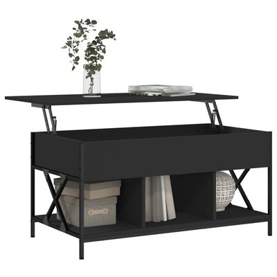 vidaXL Tavolino da Salotto Nero 100x50x50cm Legno Multistrato Metallo