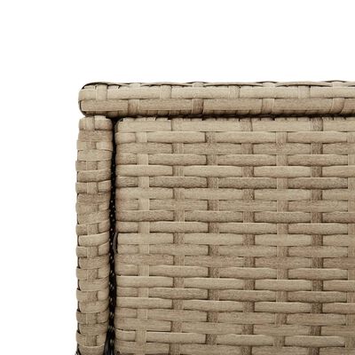 vidaXL Armadietto Portaoggetti Giardino Beige 105x55x113cm Polyrattan