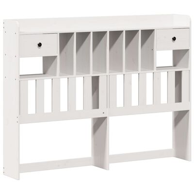 vidaXL Letto Libreria senza Materasso Bianco 120x190 cm Legno di Pino