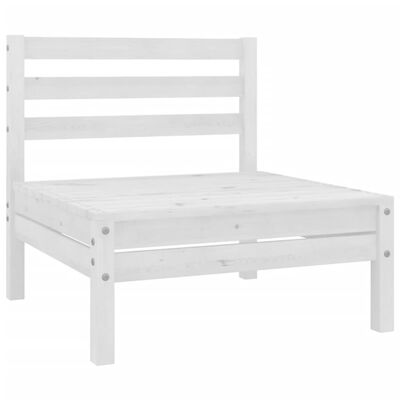 vidaXL Set Salotto da Giardino 7 pz in Legno Massello di Pino Bianco