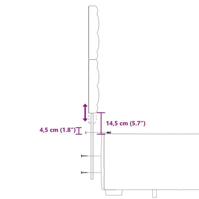 vidaXL Giroletto a Molle con Materasso Blu 180x200 cm in Tessuto