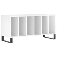 vidaXL Mobile Porta Dischi Bianco Lucido 100x38x48cm Legno Multistrato