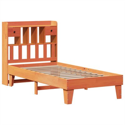 vidaXL Letto senza Materasso Marrone Cera 75x190 cm in Legno di Pino