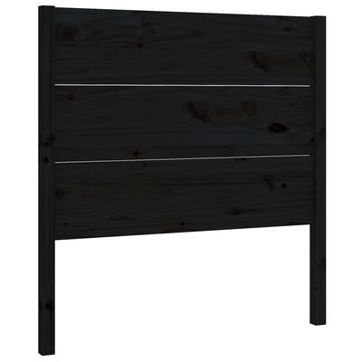 vidaXL Testiera per Letto Nera 81x4x100 cm in Legno Massello di Pino