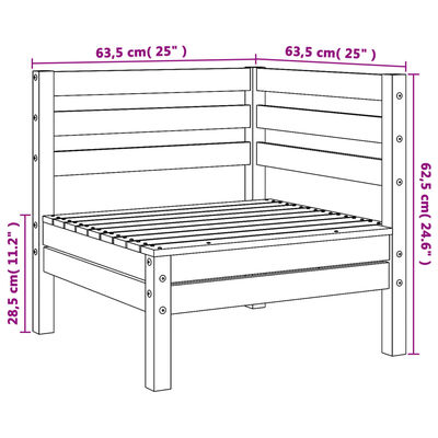 vidaXL Divani Angolari da Giardino 2pz in Legno Massello di Douglas