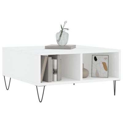 vidaXL Tavolino da Salotto Bianco 60x60x30 cm in Legno Multistrato