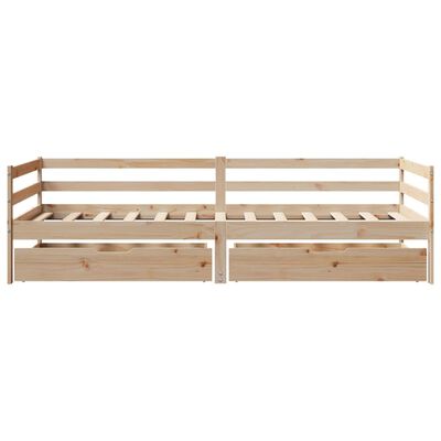 vidaXL Dormeuse con Cassetti 90x200 cm Legno Massello Pino