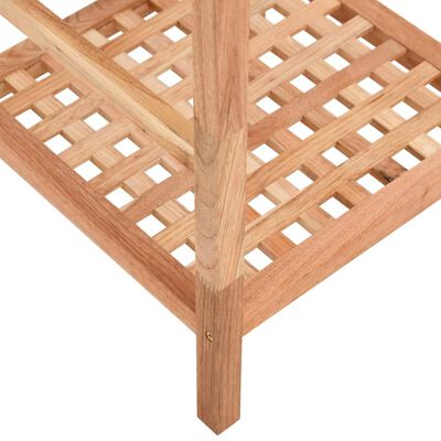 vidaXL Scaffale da Bagno 35,5x35,5x112,5 cm in Legno Massello di Noce