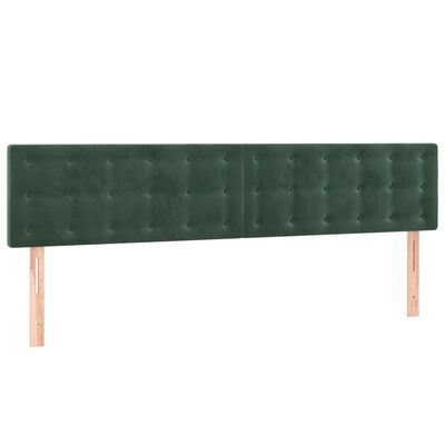 vidaXL Testiere 2 pz Verde Scuro 100x5x78/88 cm in Velluto