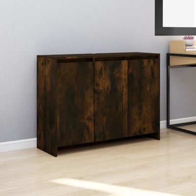 vidaXL Credenza Rovere Fumo 102x33x75 cm in Truciolato