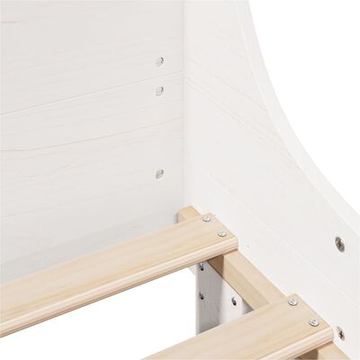 vidaXL Letto senza Materasso Bianco 120x200 cm Legno Massello di Pino