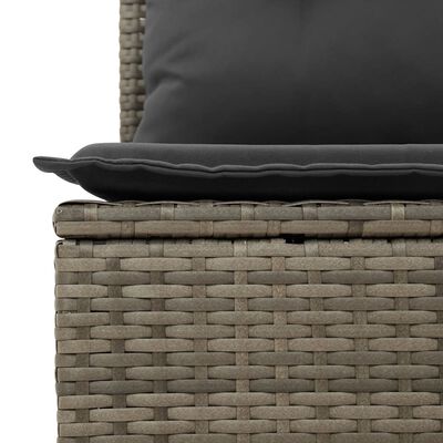 vidaXL Set Divani da Giardino 14pz con Cuscini in Polyrattan Grigio