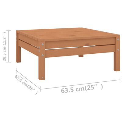 vidaXL Set Salotto da Giardino 10 pz in Legno Massello di Pino ambra