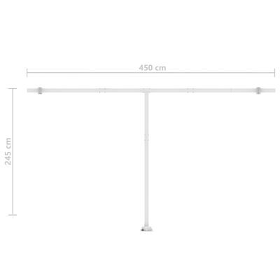 vidaXL Tenda da Sole Manuale Autoportante 400x300 cm Arancione Marrone