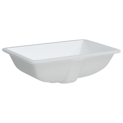 vidaXL Lavandino da Bagno Bianco 52x38,5x19,5 cm Rettangolare Ceramica