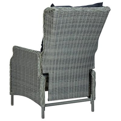 vidaXL Set Divani da Giardino 3pz con Cuscini Polyrattan Grigio Chiaro