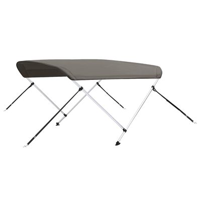 vidaXL Bimini di Prua con Tendalino 2 Archi Grigio 180x150x110 cm