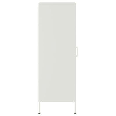 vidaXL Credenza Bianca 36x39x113 cm in Acciaio