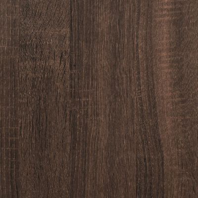 vidaXL Giroletto Rovere Marrone 75x190 cm Legno Multistrato e Metallo