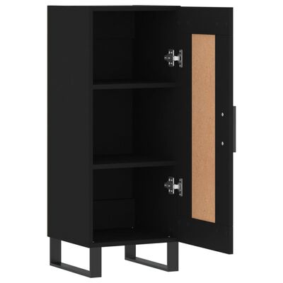 vidaXL Credenza Nero 34,5x34x90 cm in Legno Multistrato