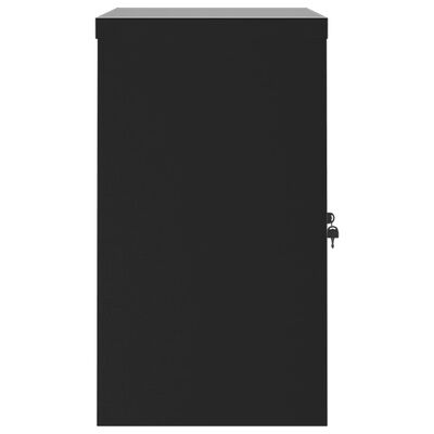 vidaXL Armadio Classificatore Nero 90x40x70 cm in Acciaio