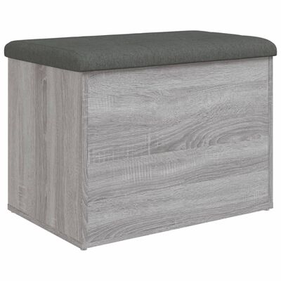 vidaXL Panca Portaoggetti Grigio Sonoma 62x42x45 cm Legno Multistrato