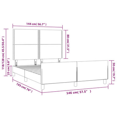 vidaXL Giroletto senza Materasso Blu Scuro 140x190 cm in Velluto