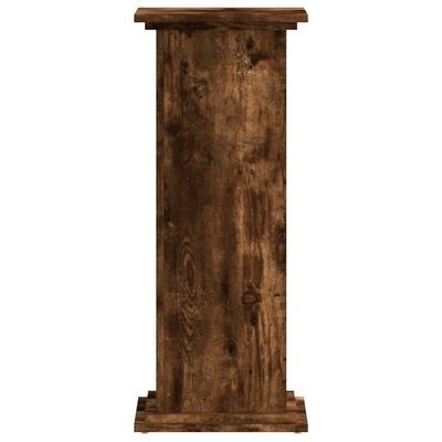 vidaXL Supporto per Piante Rovere Fumo 33x33x80 cm Legno Multistrato