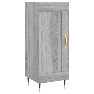 vidaXL Credenza Grigio Sonoma 34,5x34x180 cm in Legno Multistrato