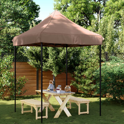 vidaXL Tenda da Festa Pieghevole Pop-Up Marrone 200x200x306 cm