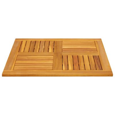 vidaXL Piano per Tavolo 80x80x2,2 cm Quadrato Legno Massello di Faggio