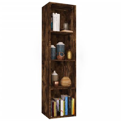 vidaXL Libreria/Mobile TV Rovere Fumo 36x30x143cm in Legno Multistrato