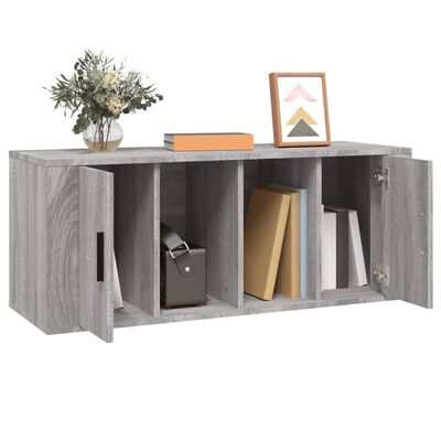 vidaXL Mobile TV Grigio Sonoma 100x35x40 cm in Legno Multistrato