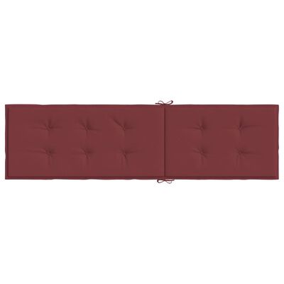 vidaXL Cuscino per Sdraio Rosso Vino Mélange (75+105)x50x3 Tessuto