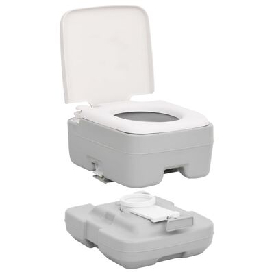 vidaXL Set Toilette da Campeggio Portatile e Tanica d'Acqua