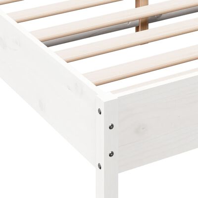 vidaXL Letto senza Materasso Bianco 120x190 cm Legno Massello di Pino