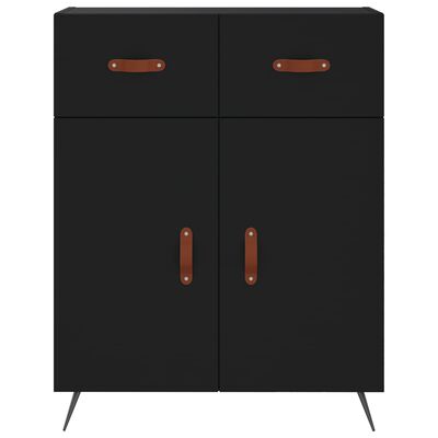 vidaXL Credenza Nera 69,5x34x90 cm in Legno Multistrato