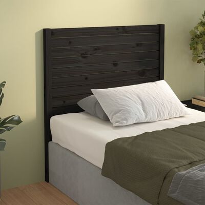 vidaXL Testiera per Letto Nera 81x4x100 cm in Legno Massello di Pino