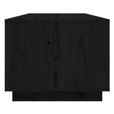 vidaXL Tavolino da Salotto Nero 110x50x40 cm Legno Massello di Pino